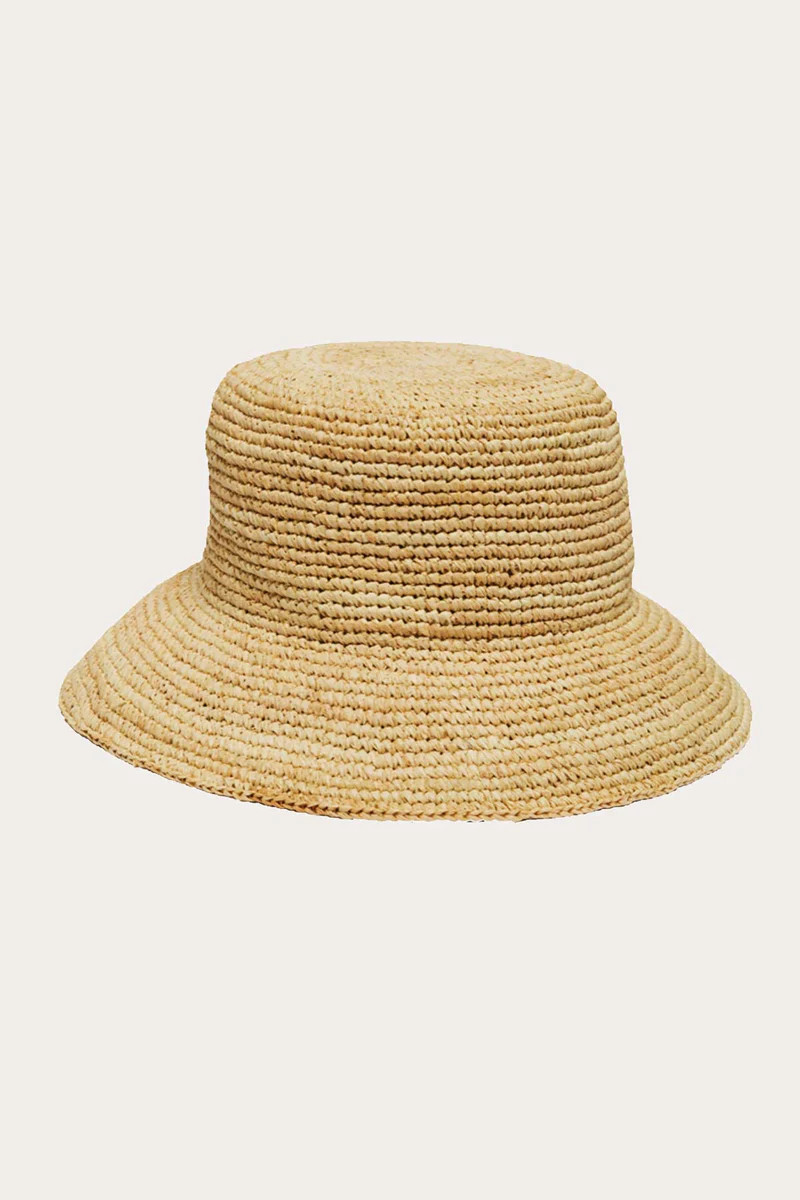 Vitamin A Cannes Straw Bucket Hat Natural Recycled Straw | Vitamin A