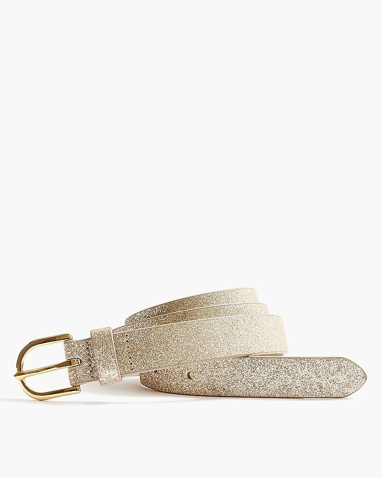 Gold glitter belt | J.Crew Factory