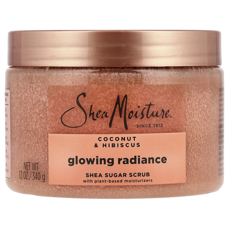 SheaMoisture Glowing Radiance Shea Sugar Scrub, Coconut & Hibiscus, 12 oz (340 g) - Walmart.com | Walmart (US)