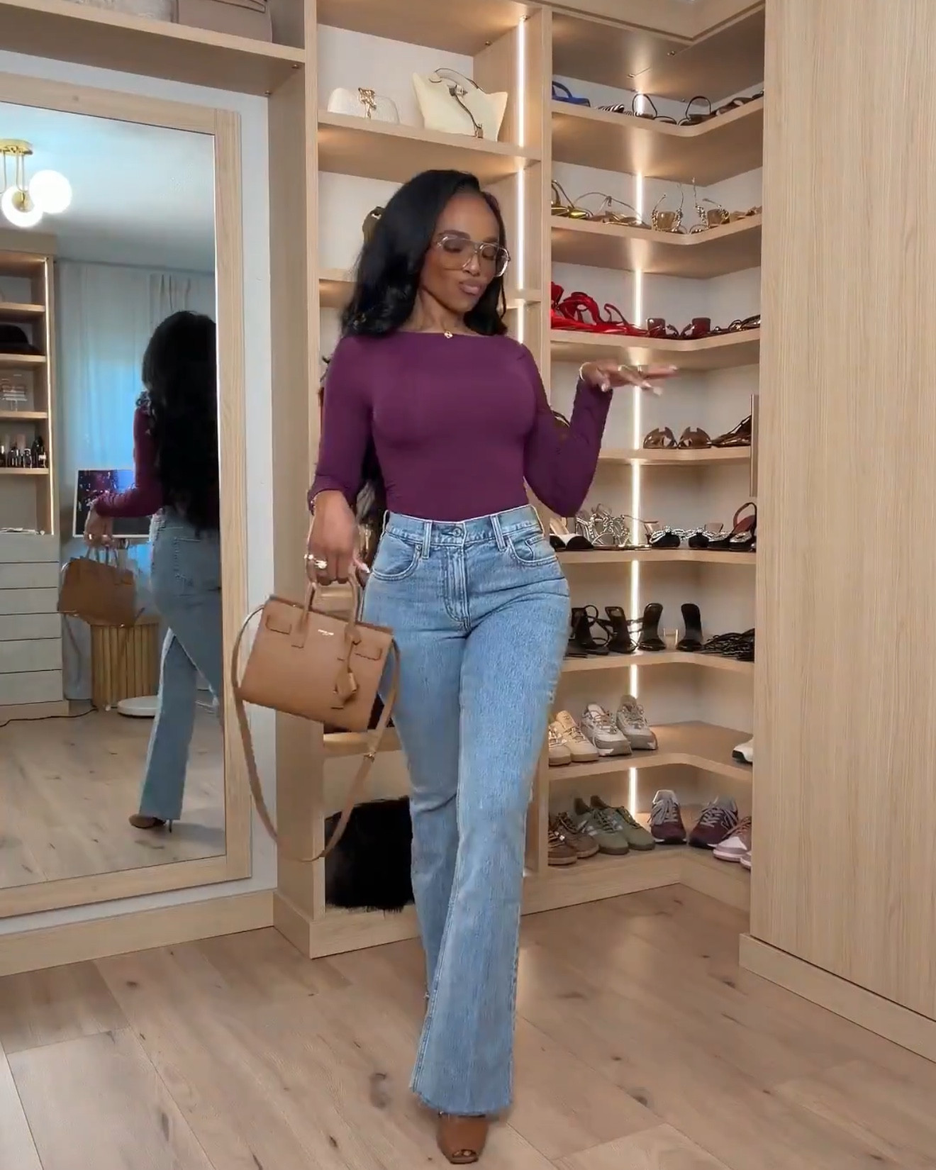 Holiday Outfit Roundup — chic neutral layers, classic denim moments, cozy knits, and elevated leather textures all styled for effortless everyday wear. A mix of dressed-up looks and relaxed essentials perfect for Thanksgiving week and Black Friday outings.

Perfect for holiday dinners, festive gatherings, or casual family days.

📏 Sizing:
Top: small  
Bottoms: small or 27 Long  
Dresses/Jumpers: small  
Measurements: 5'3", 138 lbs, 34D, 27" waist, 40" hips

Tap to get details — every piece is linked for easy Black Friday shopping.  
This roundup includes fall staples, neutral layering pieces, longline coats, winter boots, wide-leg denim, knit maxis, faux leather, and cozy holiday looks for everyday wear.

Follow me on Instagram and YouTube @kirasfashionfinds

#LTKHoliday #LTKgrwm #LTKootd