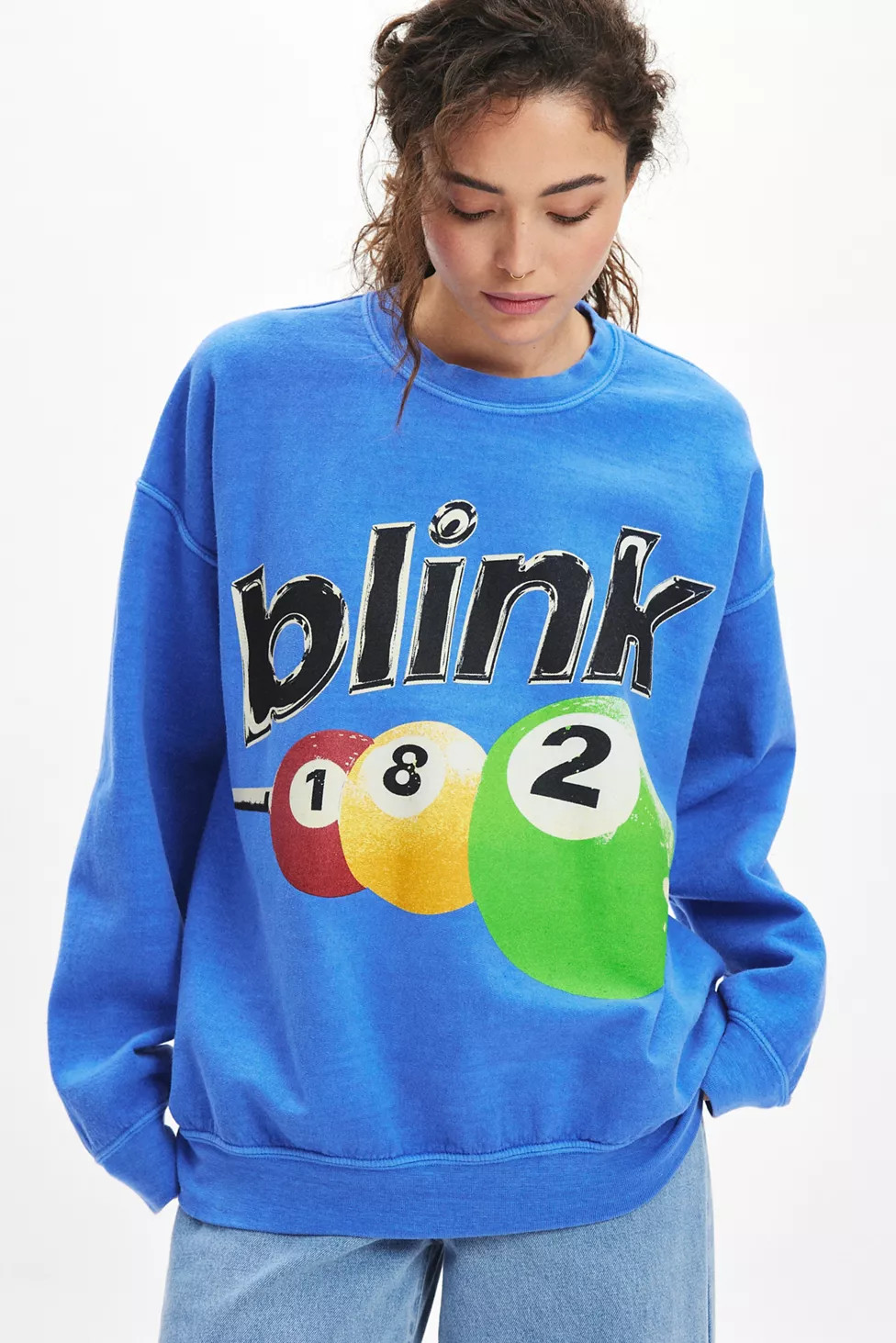 Blink 182 Billiard Tour Graphic Pullover Sweatshirt | Urban Outfitters (US and RoW)