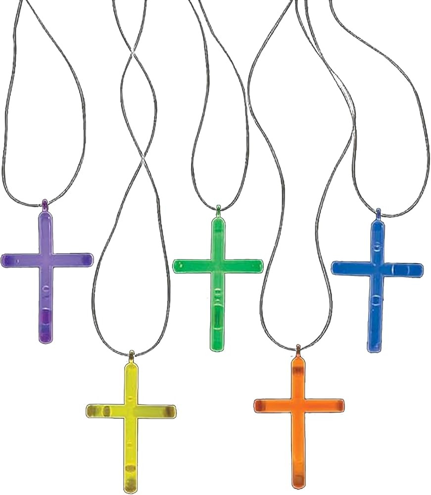 Fun Express Glow Stick Cross Necklaces - Religious Party Favors and Giveaways - VBS Vacation Bibl... | Amazon (US)
