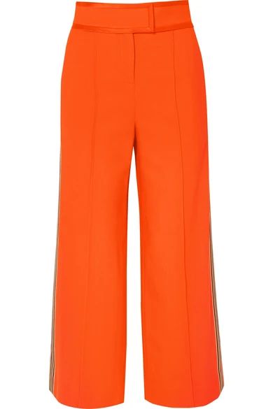 Diane von Furstenberg - Striped Crepe Wide-leg Pants - Orange | NET-A-PORTER (UK & EU)