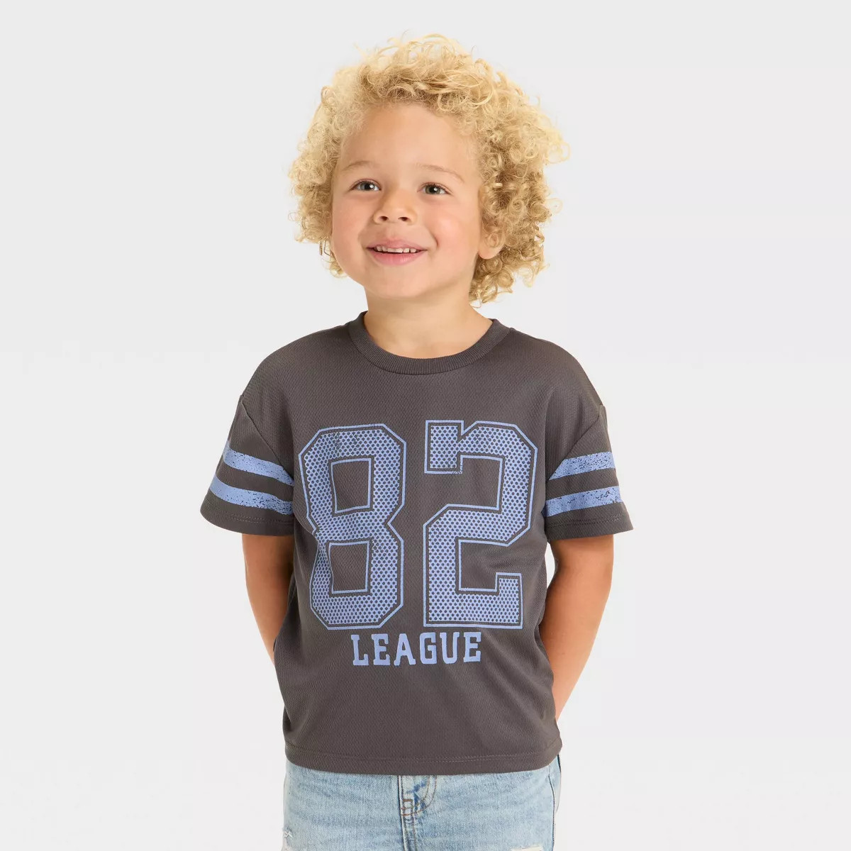 Grayson Mini Toddler Boys' Mesh Jersey T-Shirt - Gray | Target