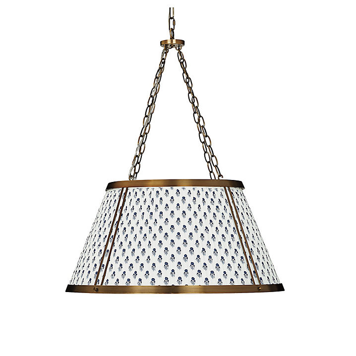 Camille Hanging Shade Chandelier with Antique Brass Finish & Customizable Shade Options | Ballard Designs, Inc.