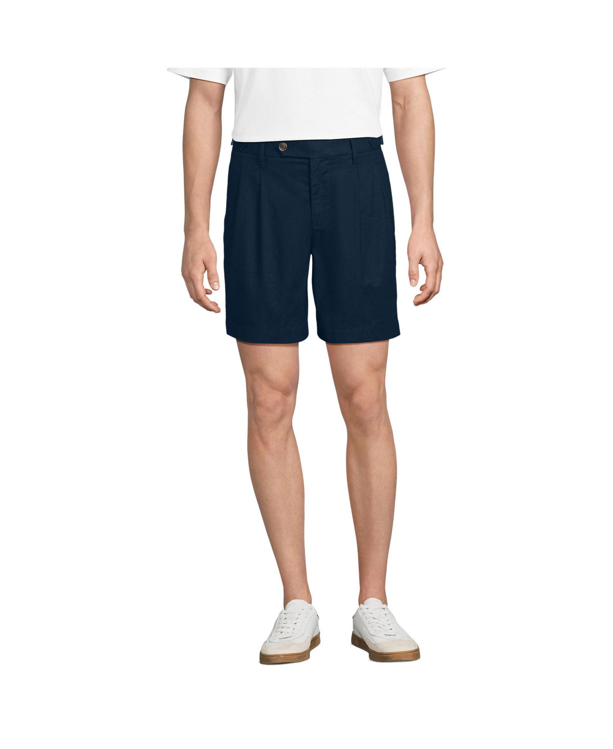 Lands' End Men's 7" Linen Cotton Resort Shorts - Radiant navy | Macy's