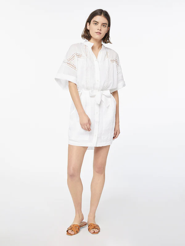 Twisted Pleat Dress -- Blanc | Frame Denim