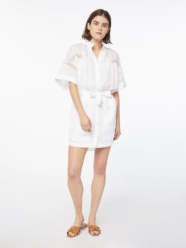 Twisted Pleat Dress -- Blanc | Frame Denim