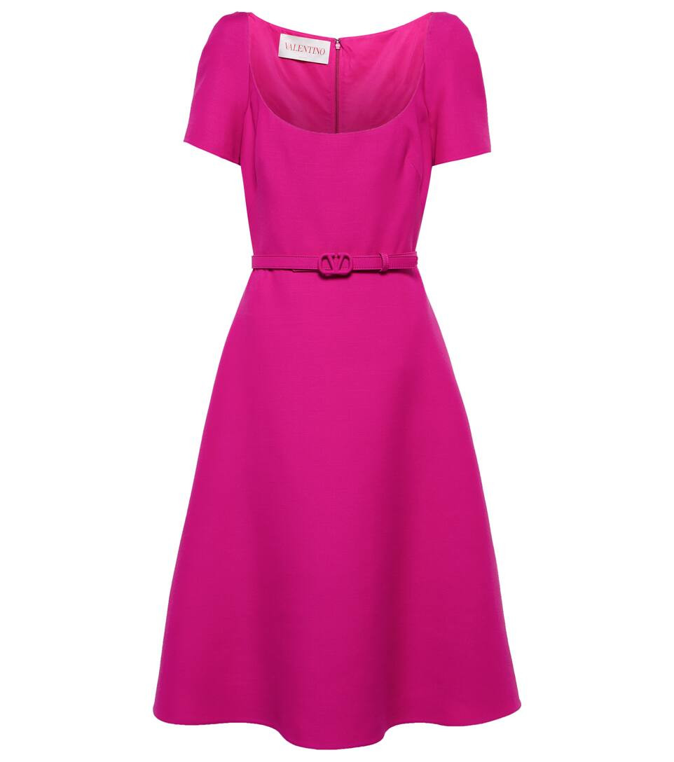 Wool and silk crêpe midi dress | Mytheresa (UK)