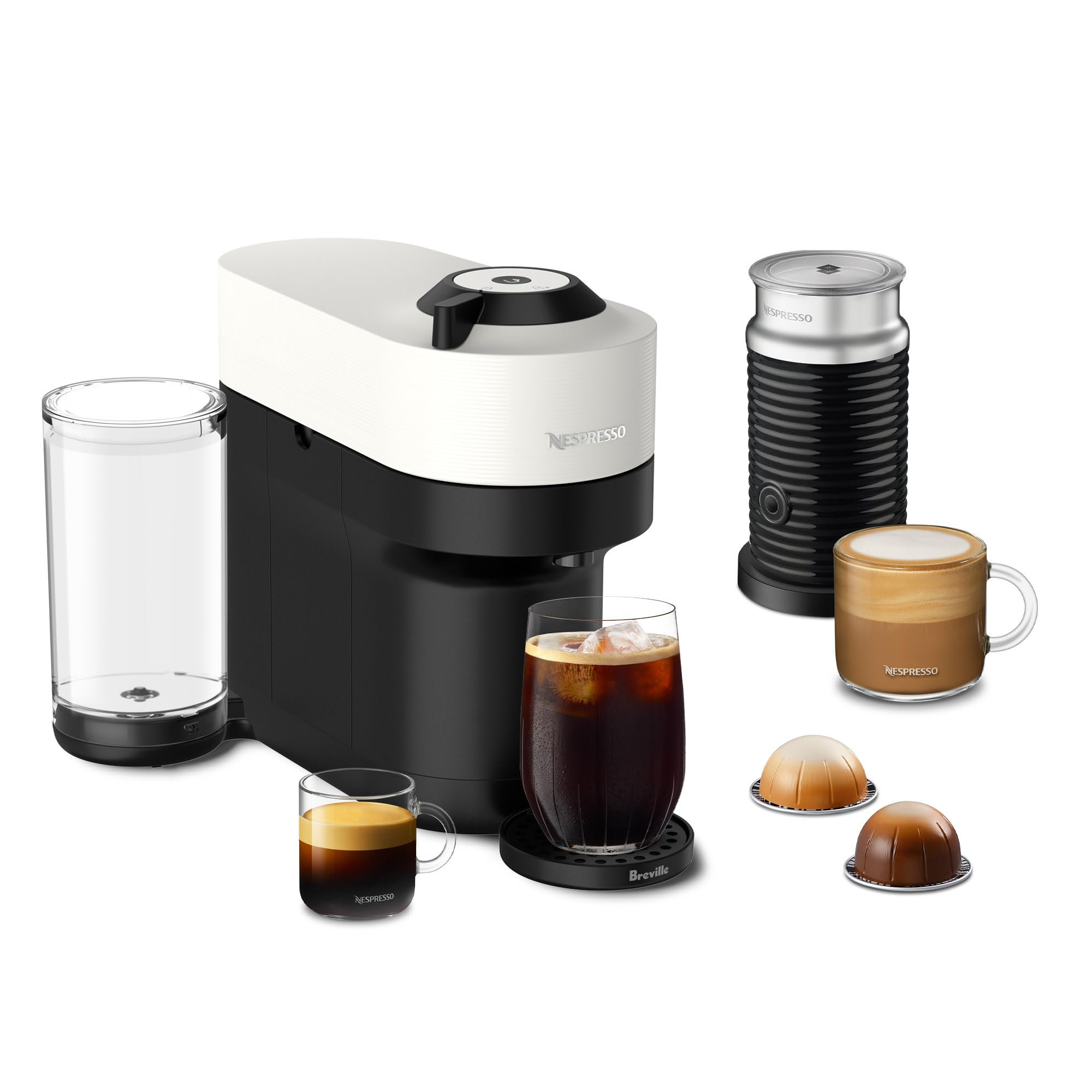 Nespresso Vertuo Pop+ Coffee and Espresso Maker by Breville with Milk Frother, Coconut White | Amazon (US)