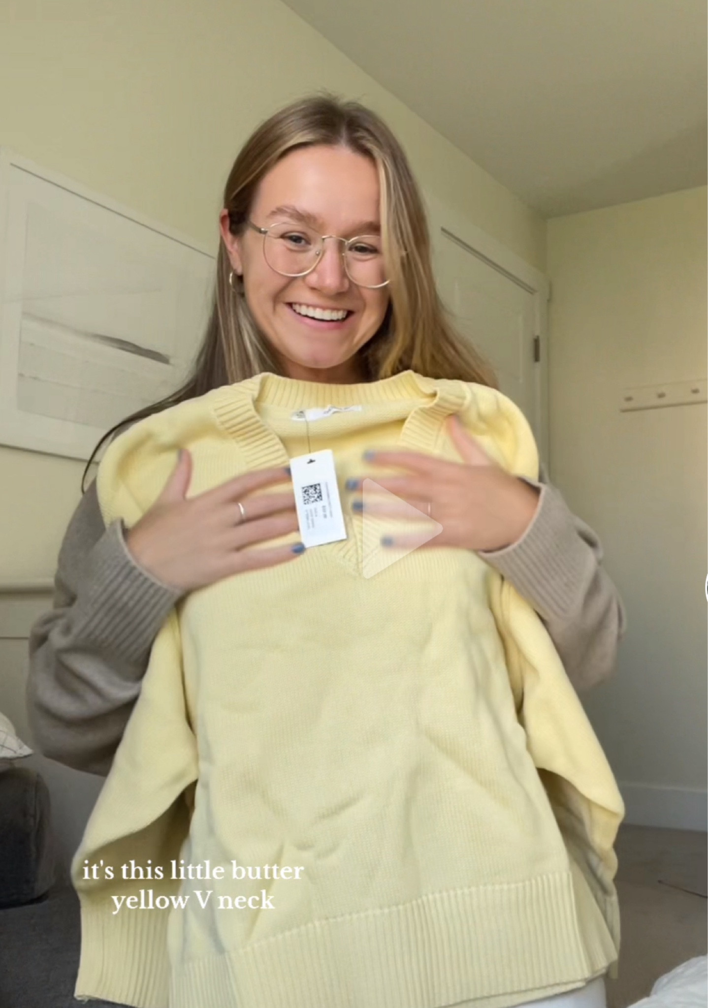 Sezane Bree Jumper - Size Large. Sezane Gaspard Cardigan - Size Medium. White Vest Sweater - Size Medium. Tan V Neck Sweater - Size Large. Yellow V Neck Sweater - Size Medium