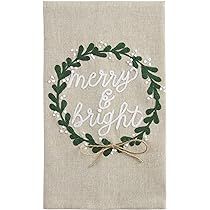 Mud Pie Embroidered Towel, Merry Bright | Amazon (US)