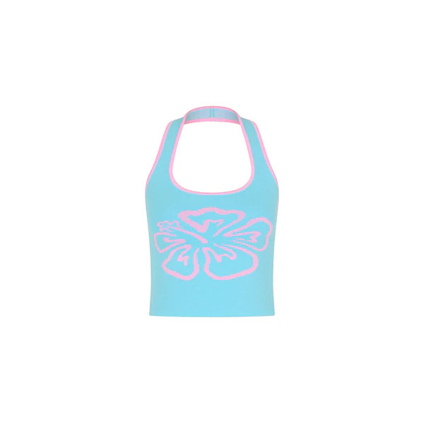 Knit Halter Tank Top - Island Sky | Kulani Kinis US