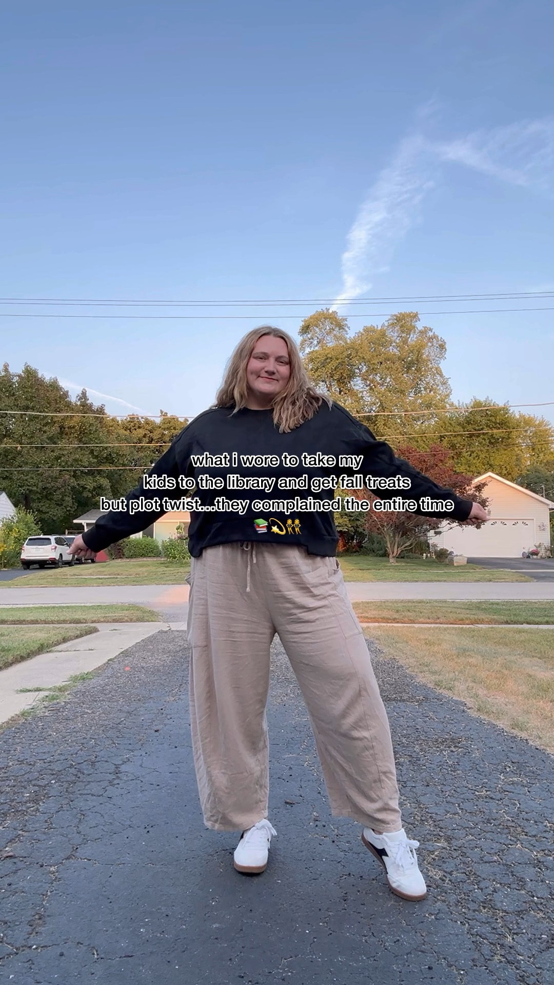 OOTD for a library date with my wild kids 📚

This @amazon crewneck is giving major lulu vibes but for a quarter of the price and has a good cropped fit to it! Not too oversized but not tight and it comes in tons of colors. I’m wearing an XL for reference 💫

Linking this fall basic in my LTK along with my shoes and flowy pants! The sweatshirt is also 30% off rn 🎉 Thoughts on this comfy crewneck?! 

#minimalstyle #momstyle #fallbasics #fallfashion2024 #falltrends #momootd #getdressedwithme #amazonfashionfinds #founditonamazon 

#LTKMidsize #LTKPlusSize #LTKSeasonal