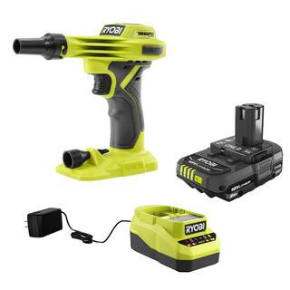ONE+ 18V Cordless High Volume Inflator with ONE+ 18V 2.0 Ah Compact Battery and Charger | The Home Depot