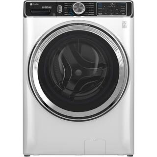 GE Profile 5.3 cu. Ft. Smart Front Load Washer White w/OdorBlock UltraFresh Vent System, Microban... | The Home Depot