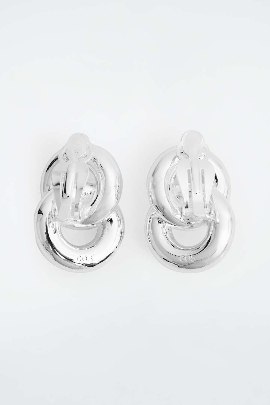 DOUBLE-HOOP CLIP-ON EARRINGS - SILVER - COS | COS UK