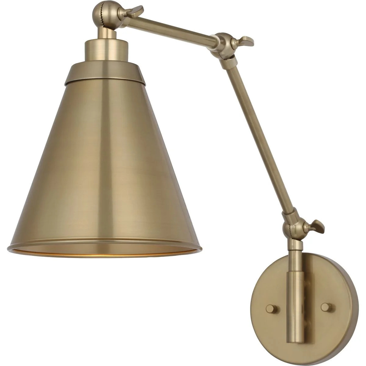 Avec Brynlee Collection Indoor Transitional Champagne Bronze Wall Sconce with Metal Shade | Walmart (US)