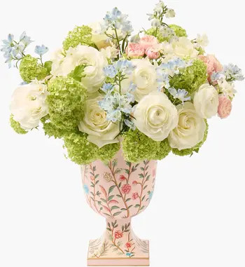 Pink Small Chinoiserie Tole Urn Vase | Nordstrom