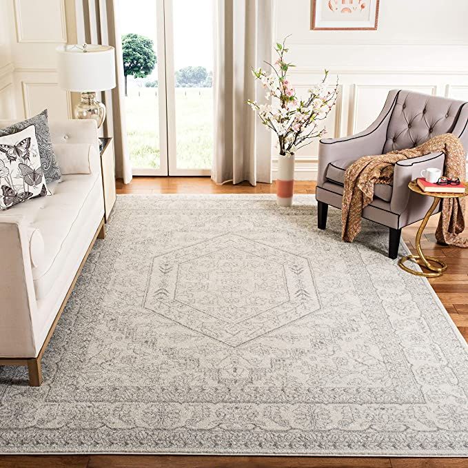 Safavieh Adirondack Collection ADR108B Ivory and Silver Oriental Vintage Medallion Area Rug (8' x... | Amazon (US)