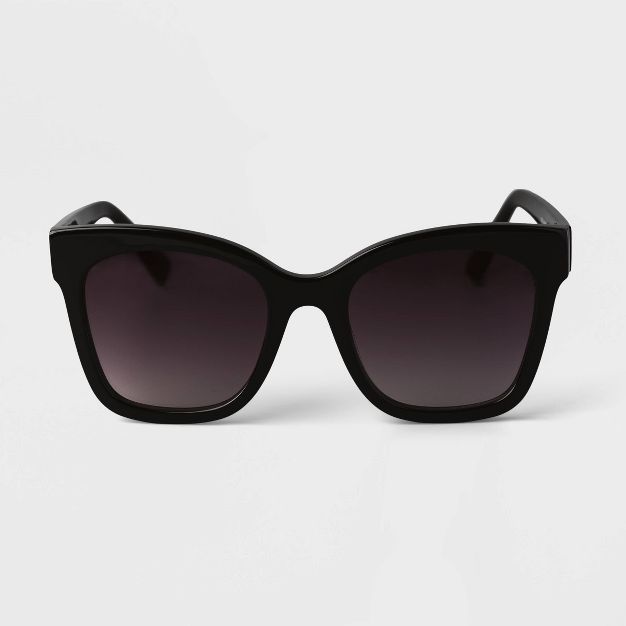 Women's Acetate Square Sunglasses - A New Day™ Black | Target