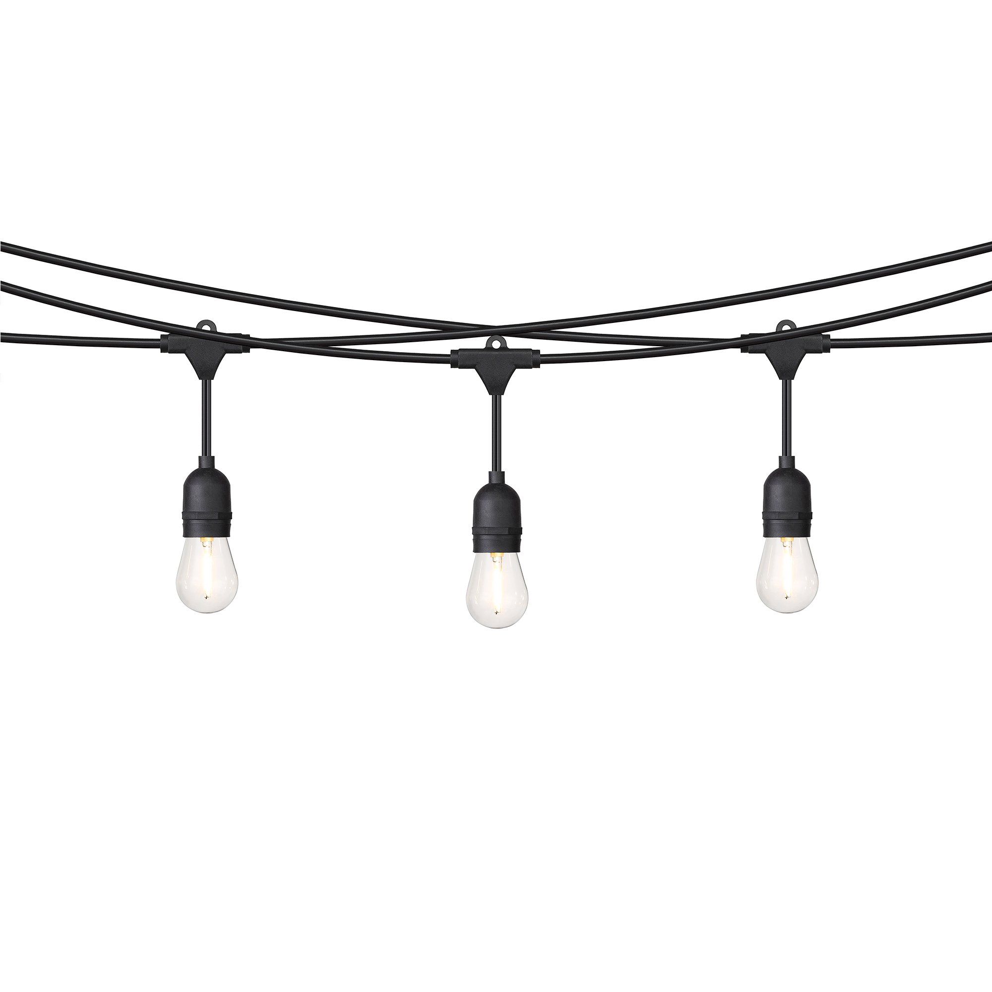 Ove Decors 48 ft. S14 String Lights with Black Wire and Plastic Bulbs | Walmart (US)