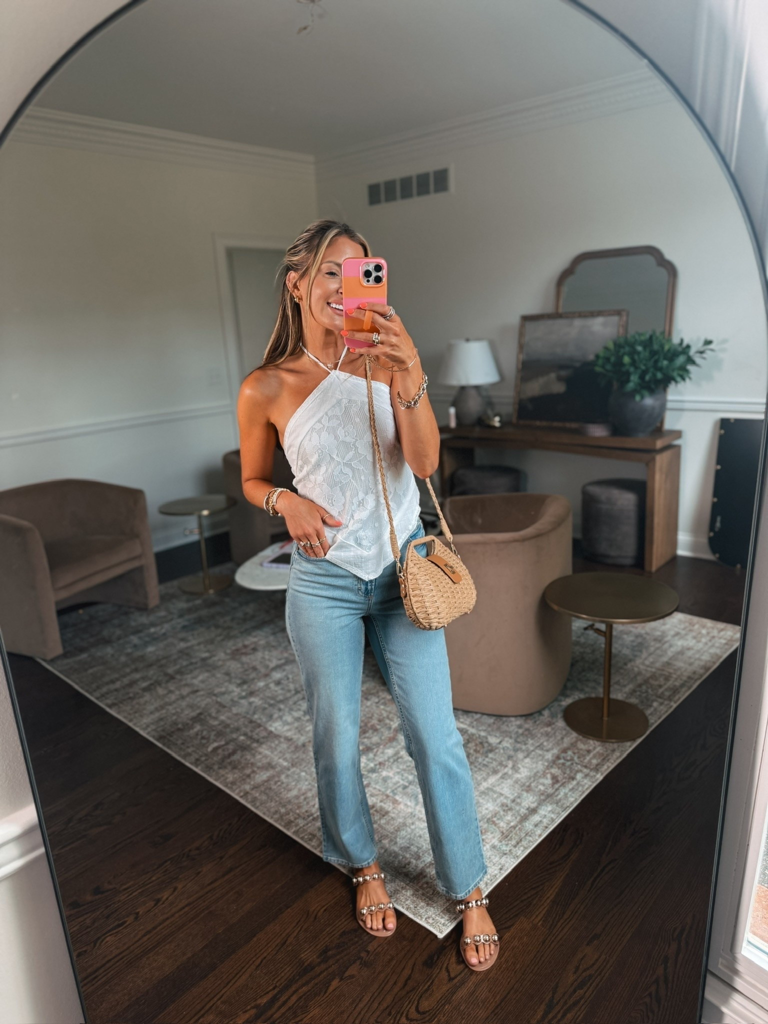 Summer date night outfit idea! This handkerchief top is lightweight and has the cutest details!

#LTKgrwm #LTKootd #LTKTravel