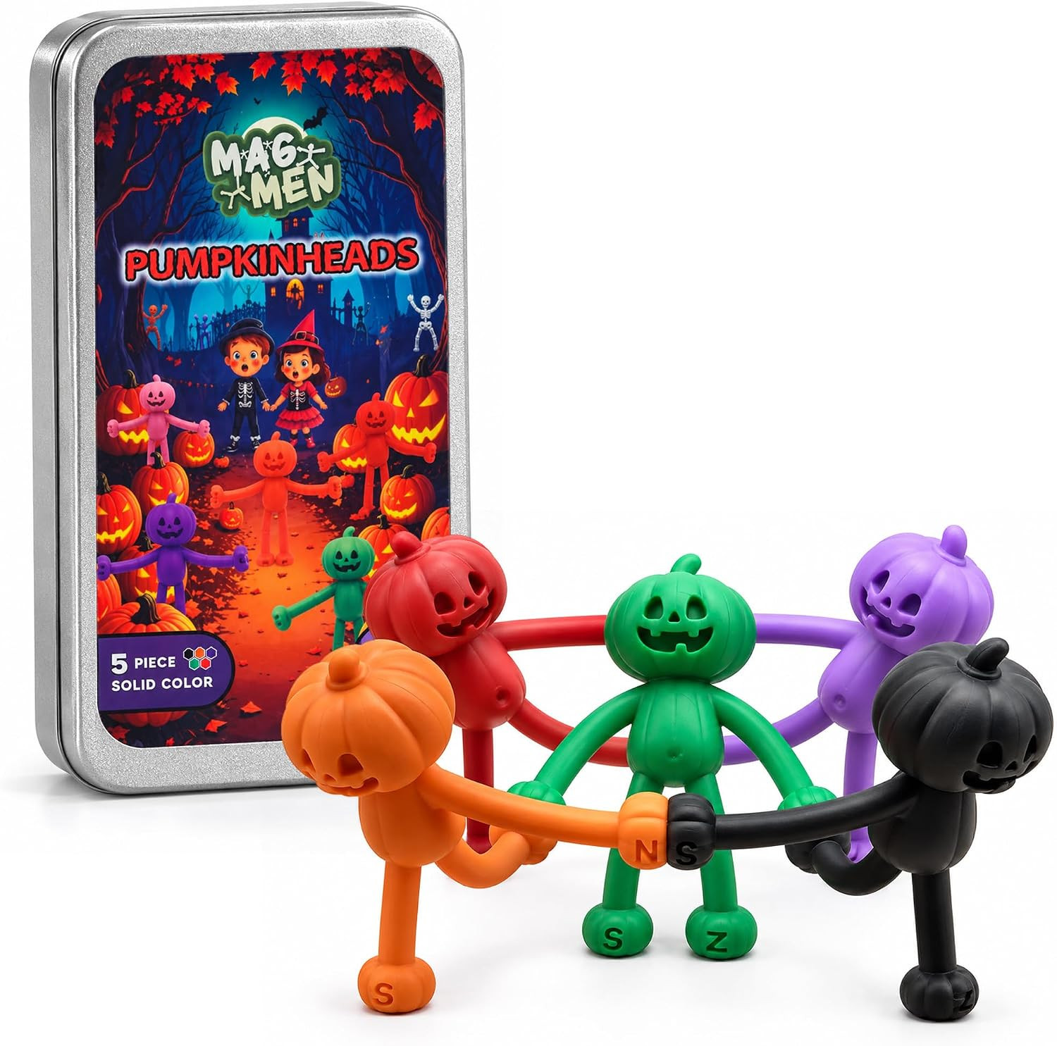 MAGMEN Pumpkinhead Magnetic Halloween Gift for Kids, Fun Toy Fidget Figures | Amazon (US)