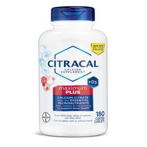 Citracal Maximum Plus Calcium Citrate With Vitamin D3, Caplets, 180 CT | CVS Photo