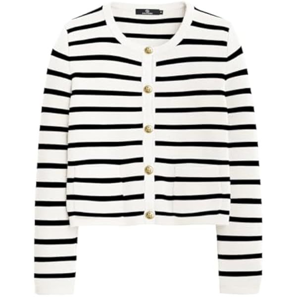 LILLUSORY Women's Cardigan Sweaters 2023 Fall Open Front Long Sleeve Button Down Knit Cardigans O... | Amazon (US)