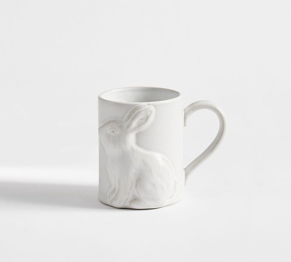Rustic Bunny Stoneware Mugs | Pottery Barn (US)