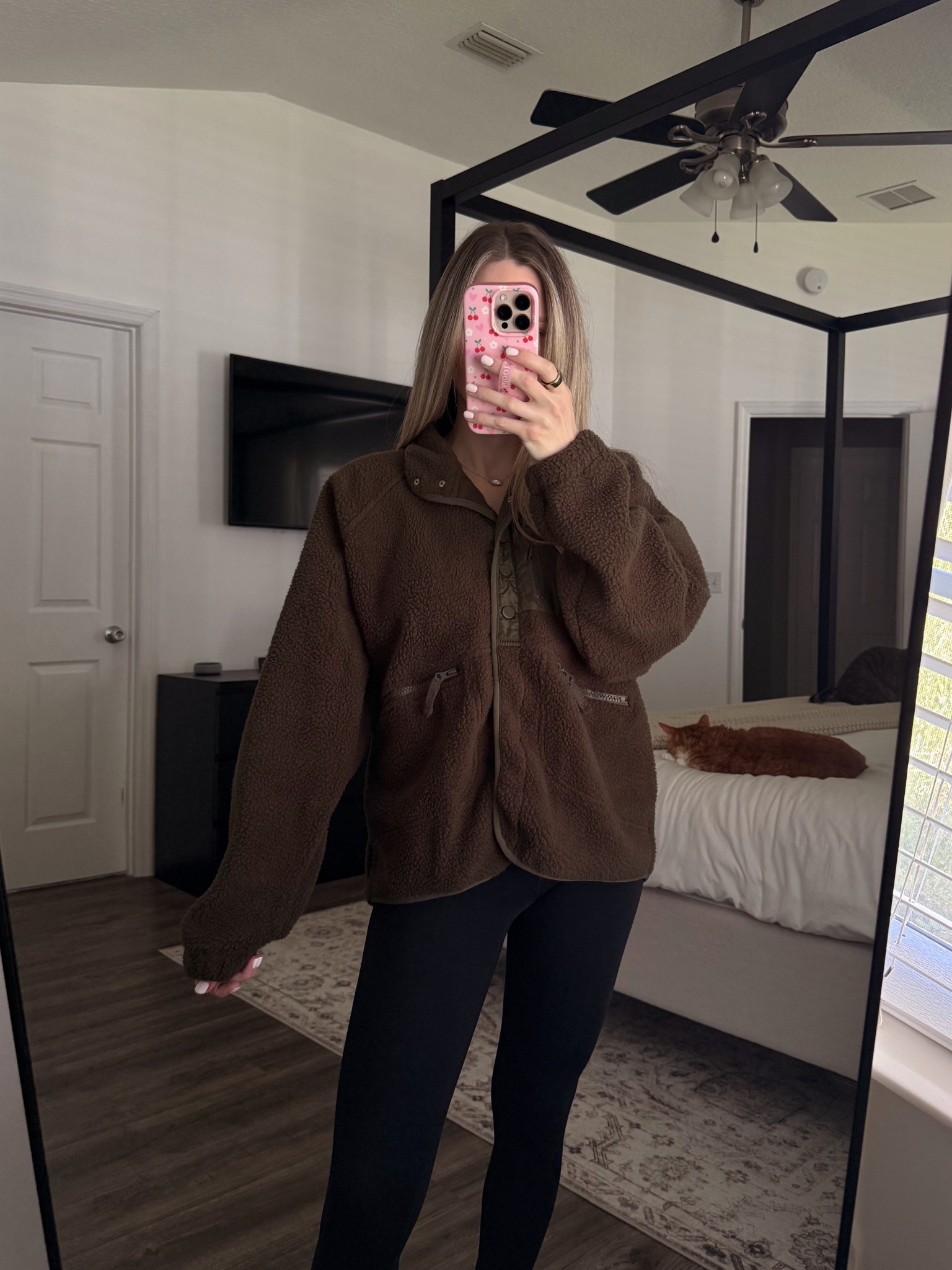 Free people look a like fleece jacket from Amazon. The color is army green, but it looks brown here. Wearing size small.

#LTKSeasonal #LTKFindsUnder50 #LTKStyleTip