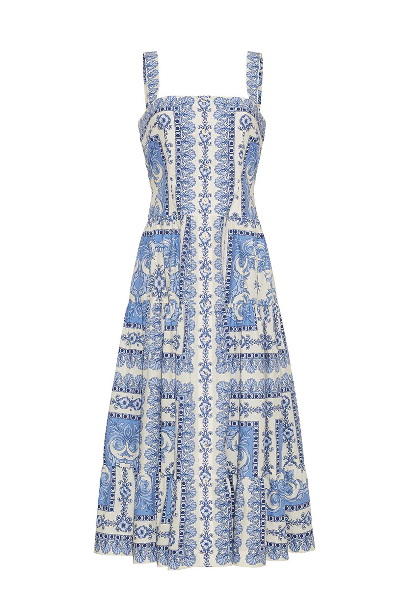 Margarita Dress in Hudson Scarf Sky | Over The Moon