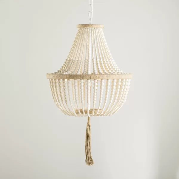 Emiliano 3 - Light Unique Empire Chandelier with Beaded Accents | Wayfair Professional