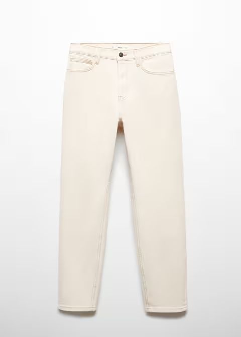 Comfort mom jeans met hoge taille -  Dames | Mango Nederland | MANGO (NL)