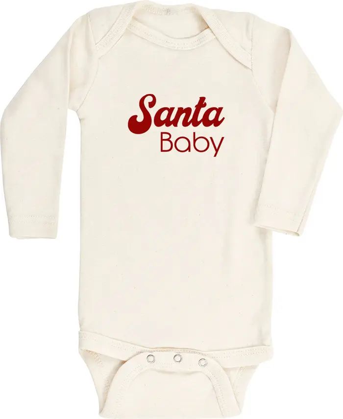 Santa Baby Organic Cotton Long Sleeve Bodysuit | Nordstrom