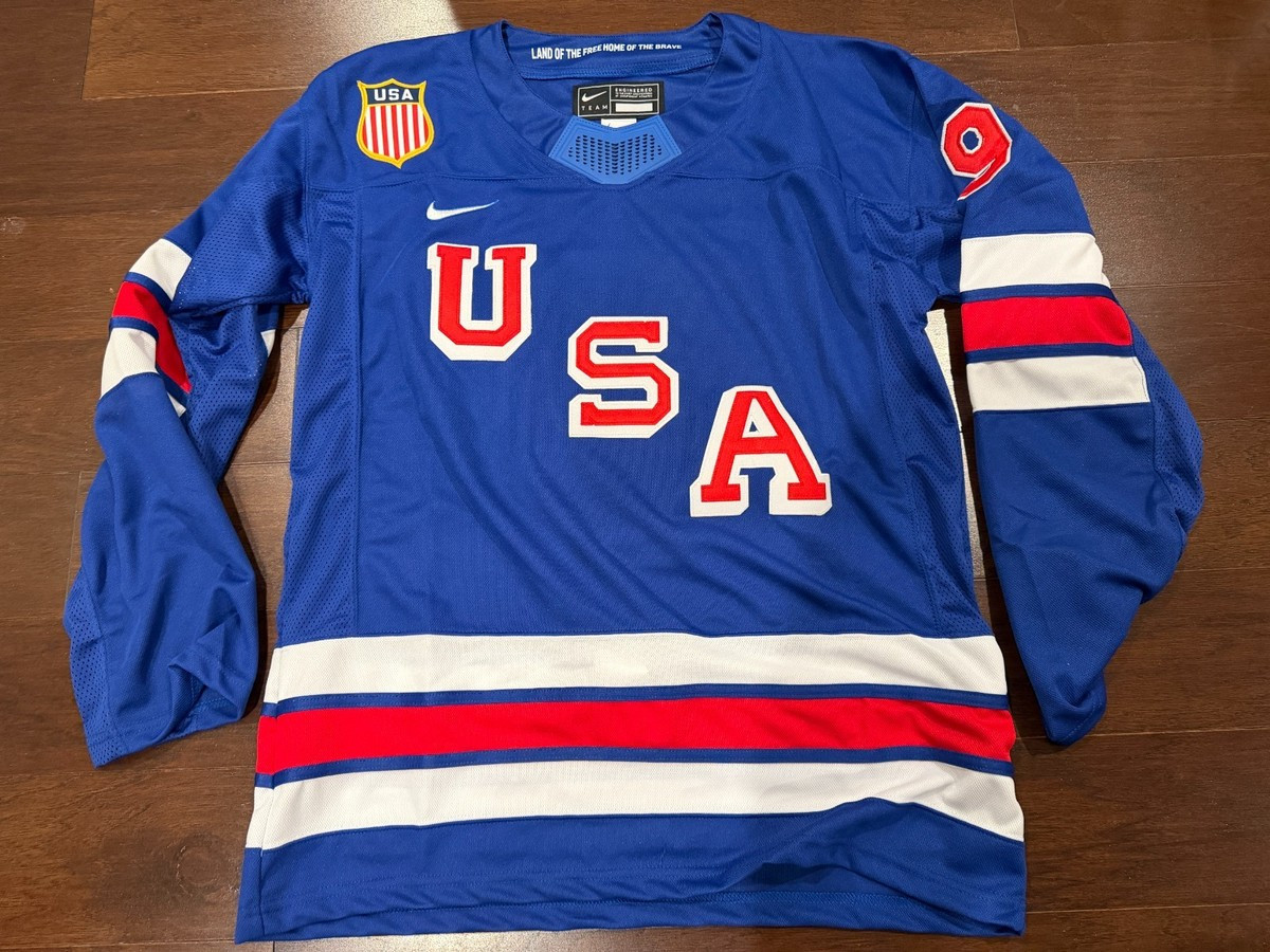 Jack Eichel Team USA 2026 Olympics Hockey Stitched Jersey Blue Medium | eBay US
