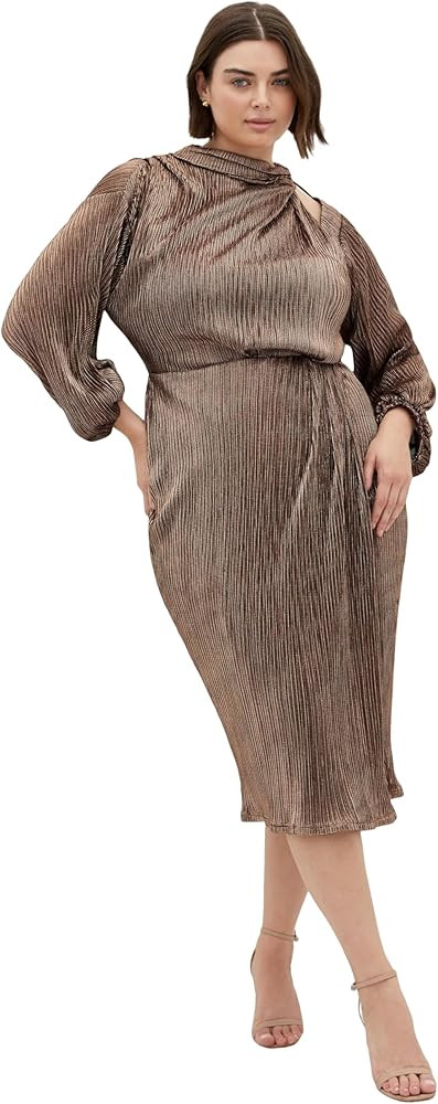 City Chic Women's Plus Size Cocktail Dress - Jaylee Mesh Midi | Amazon (US)