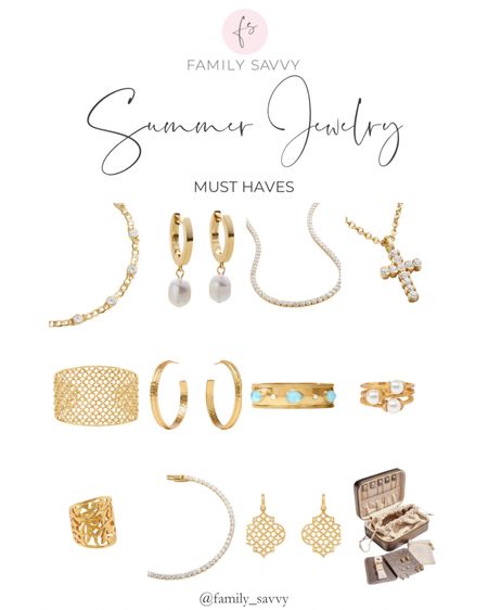 Summer jewelry staples ✨

Fine jewelry, necklace, bracelets, earrings, gold jewelry, trending pieces.

#LTKFindsUnder100 #LTKGiftGuide #LTKStyleTip