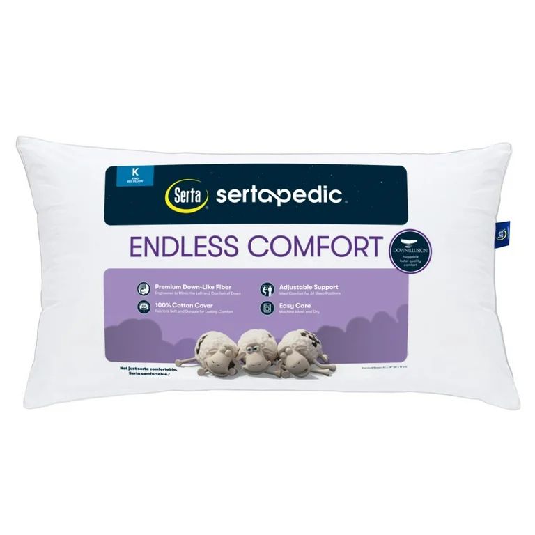 Sertapedic Endless Comfort Bed Pillow, King | Walmart (US)