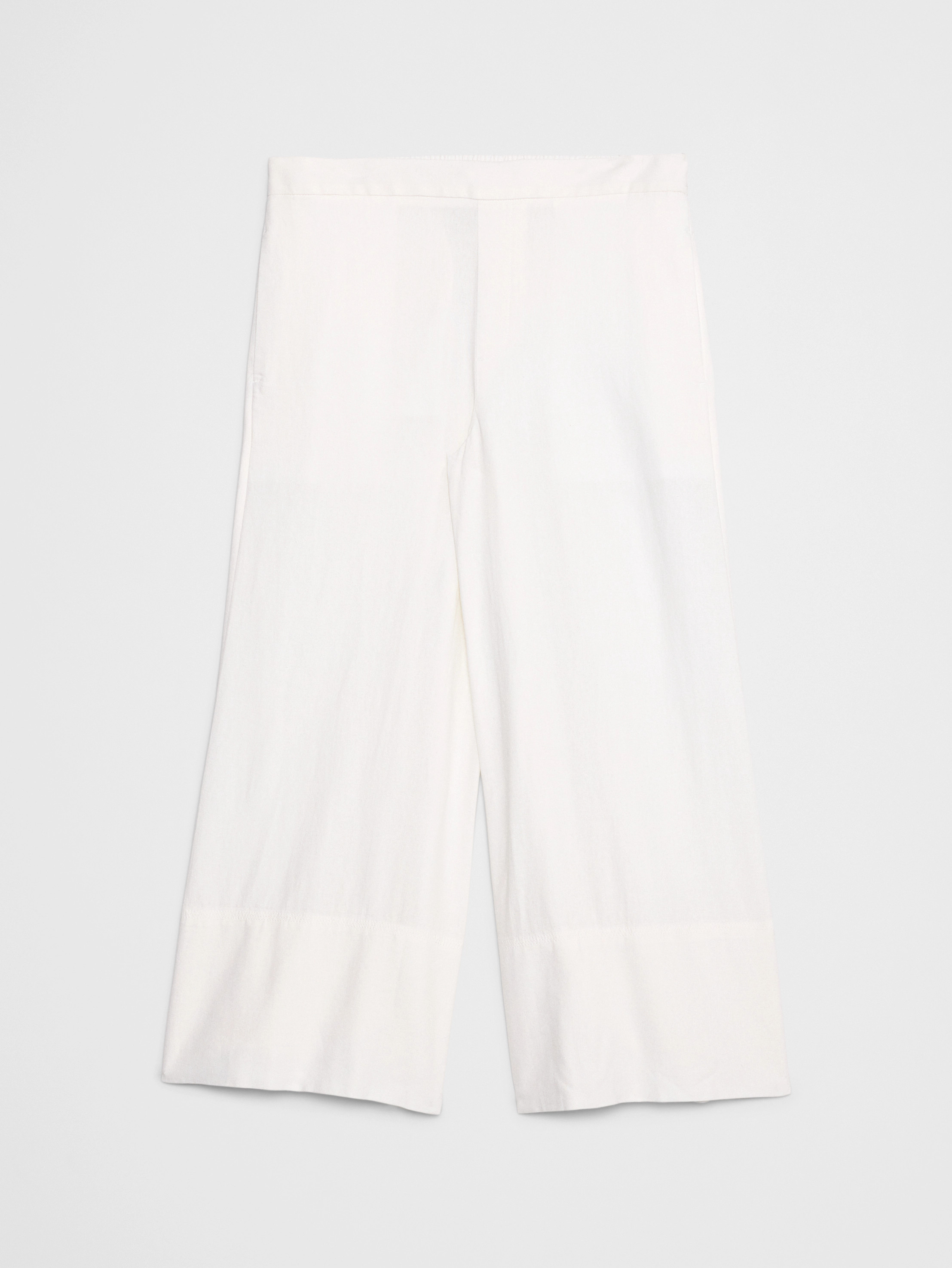 Anyday Wide-Leg High-Rise Linen-Blend Cropped Pant | Banana Republic Factory