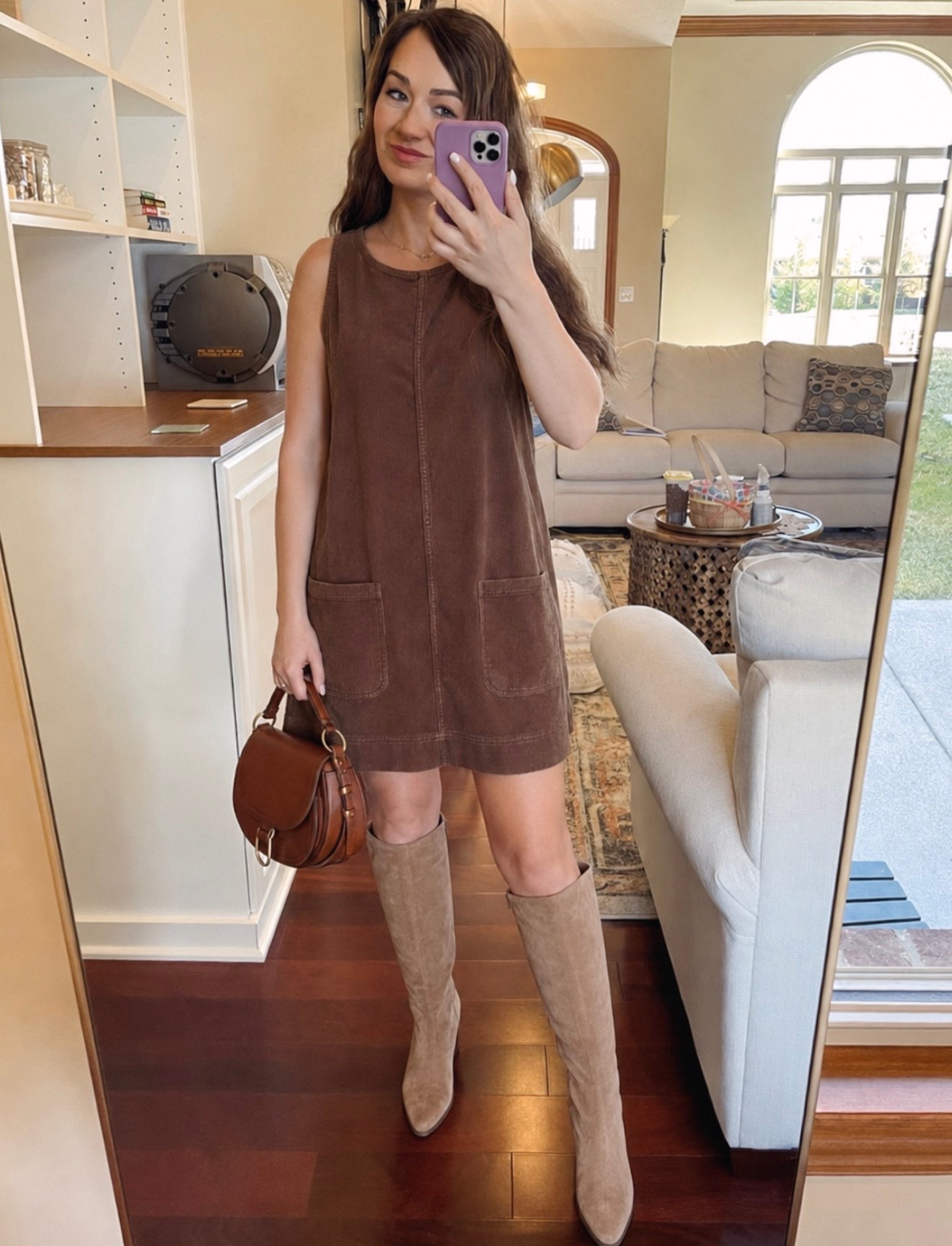 date night outfits All-in-one comfort with this cute corduroy dress and matching bag. Perfect for any occasion! 🌿👗👝 #FallDress #FallOutfit #Fall2026

#LTKmomlife #LTKSaleAlert #LTKSeasonal