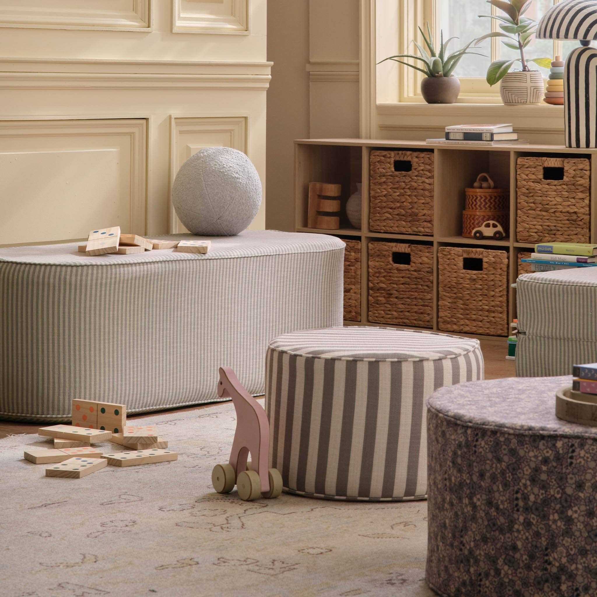 Green Striped Coffee Table | Finley in Jade & Stone | House of Noa | House of Noa