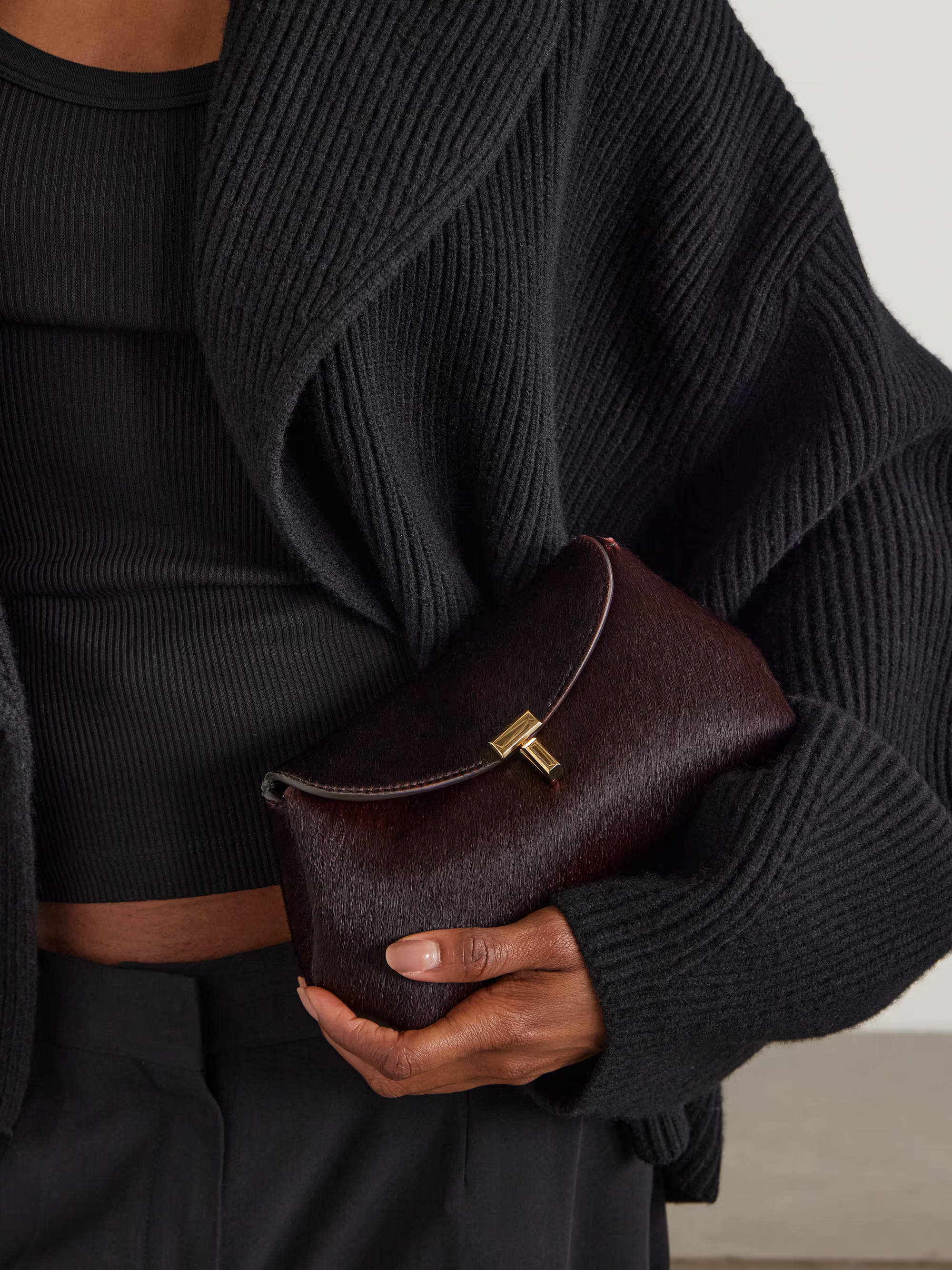 T-Lock mini calf hair clutch | NET-A-PORTER (UK & EU)