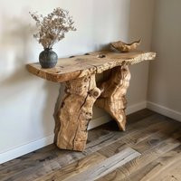 Handmade Rustic Natural Wood Console Table Antique Hall Solid Farmhouse Home Decor | Etsy (US)