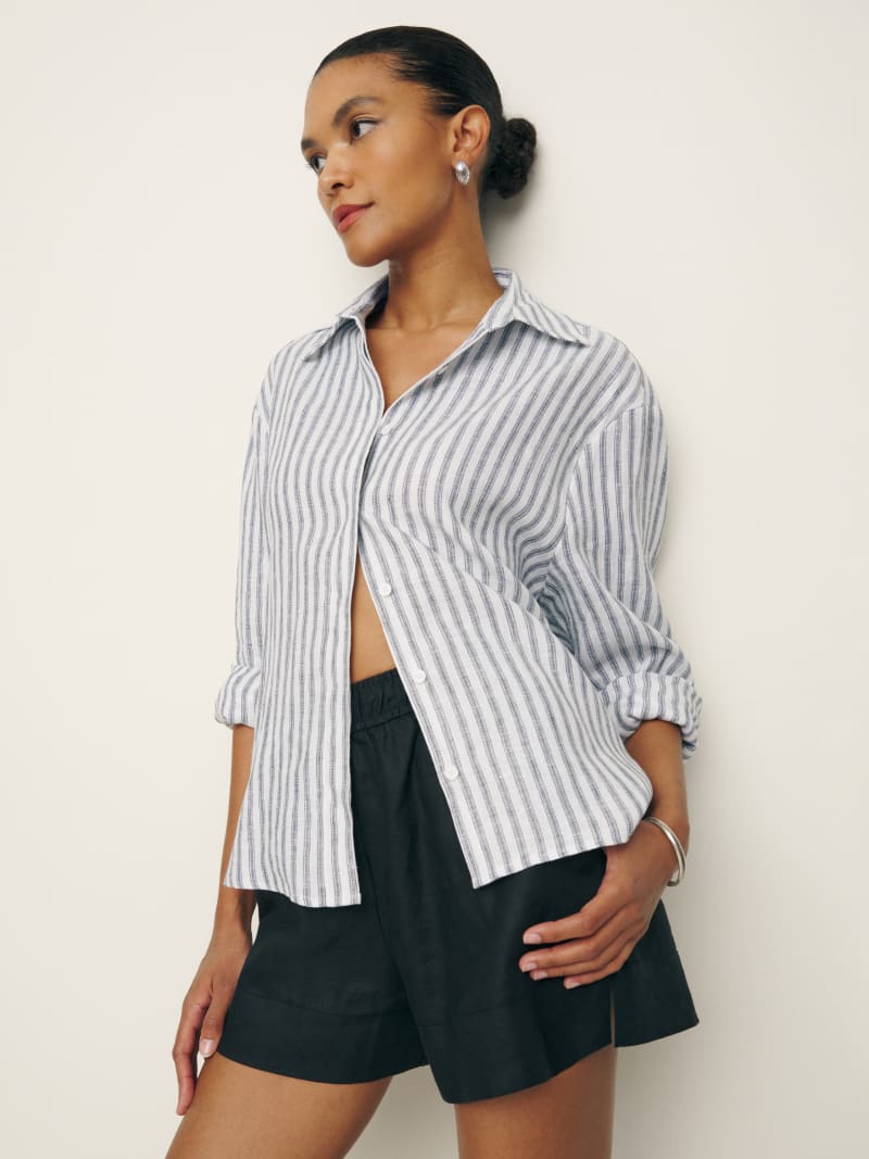 Andy Oversized Linen Shirt | Reformation (US & AU)