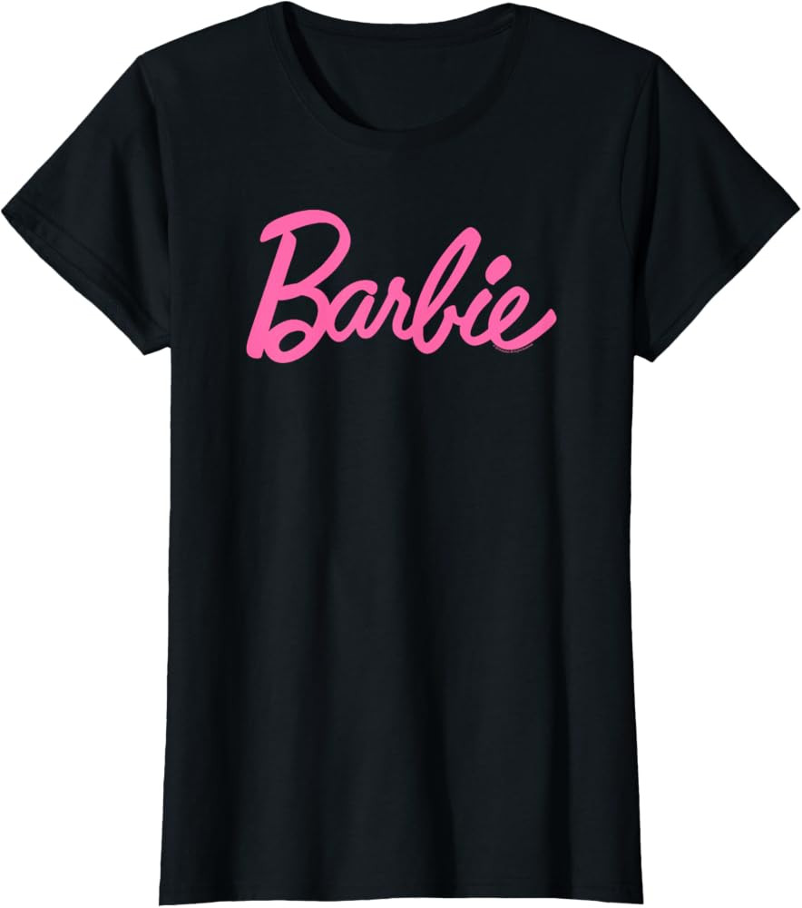 Barbie - Classic Logo Pink T-Shirt | Amazon (US)