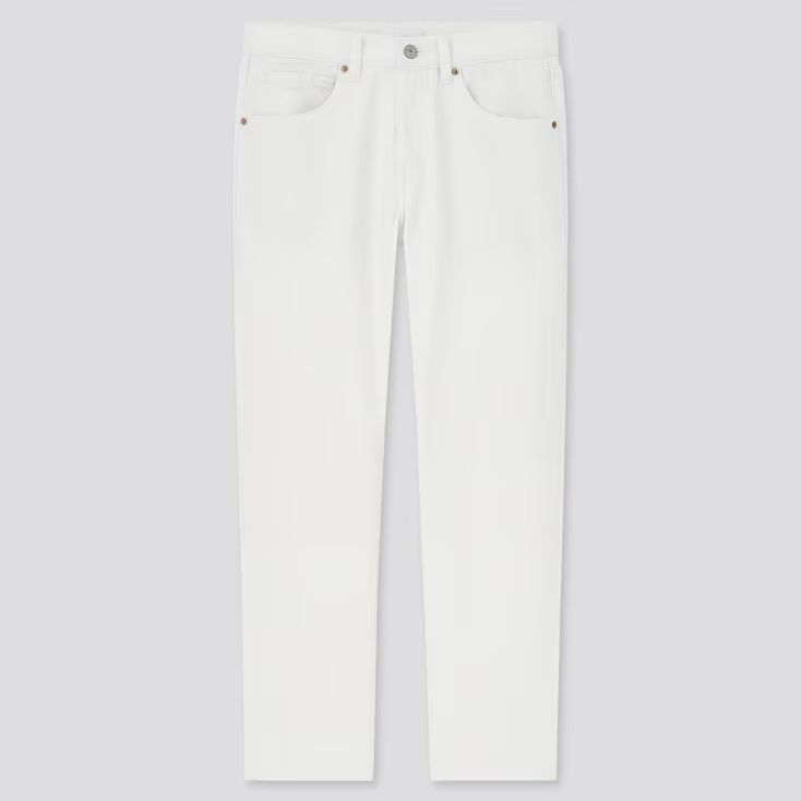 UNIQLO Women's Relaxed Tapered Ankle Jeans, Off White, 27 in. | UNIQLO (US)