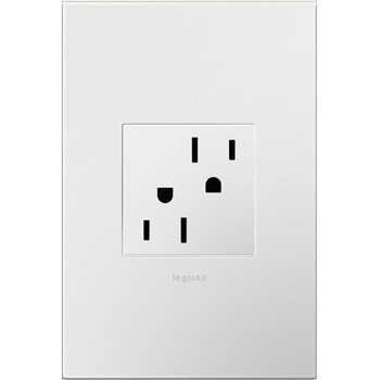 Legrand Adorne 15A Tamper-Resistant Outlet with Matching Wall Plate (White Finish), ARTR152W4WP, ... | Amazon (US)