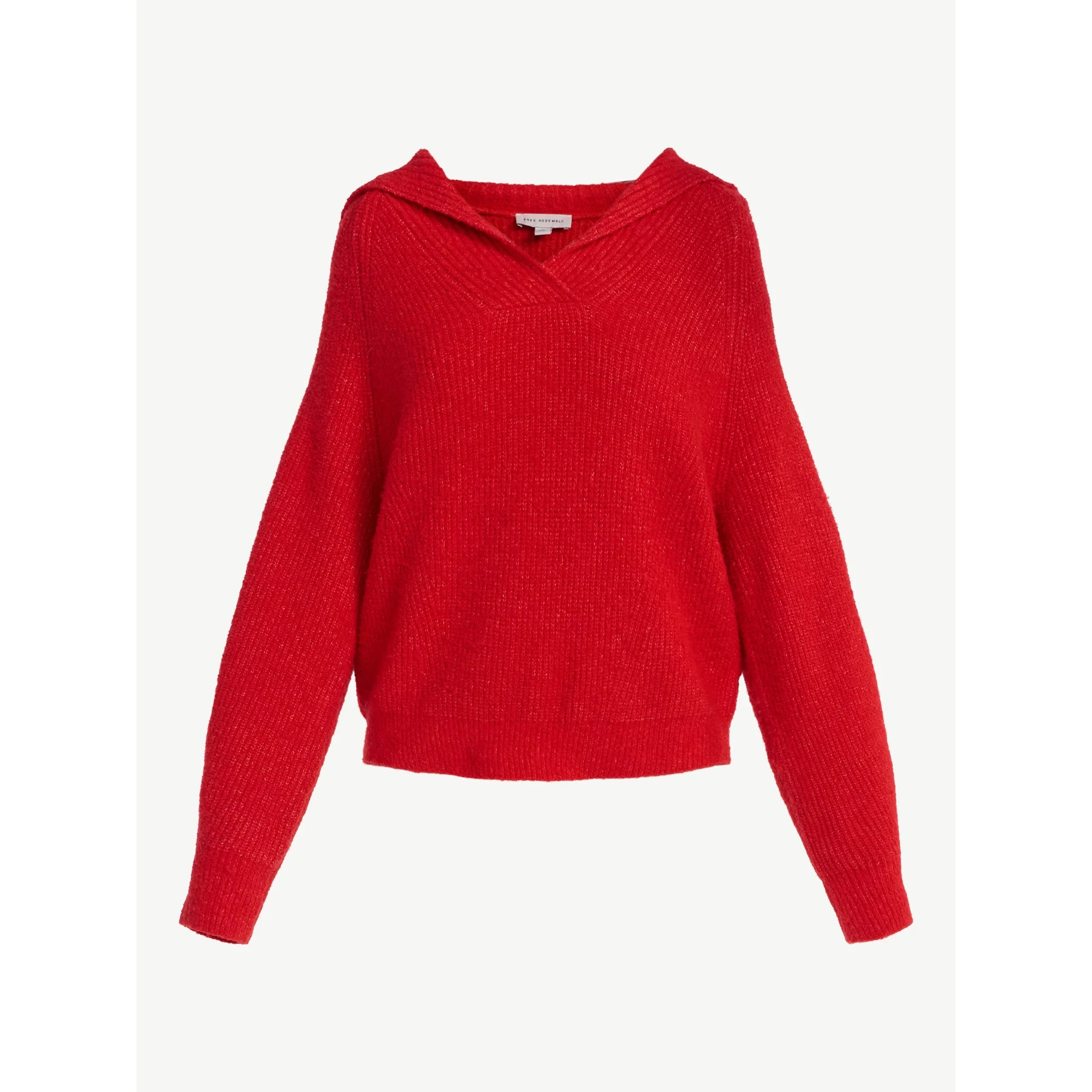 Free Assembly Women's V-Collar Sweater with Long Sleeves, Midweight, Sizes, XS-XXL | Walmart (US)